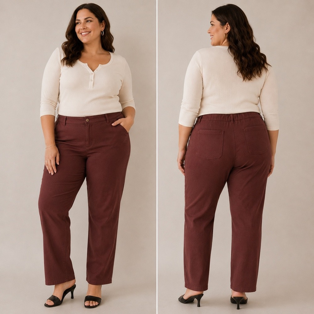 Torrid Relaxed Straight Leg Pant Brown Brushed Twill High-Rise 12R NEW